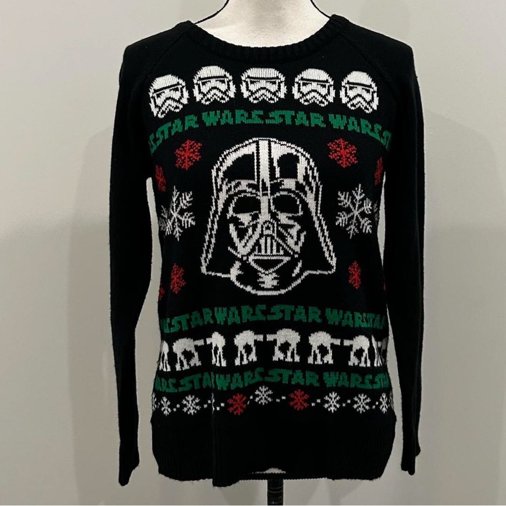 Star Wars Black Sweater with Green and White Accents